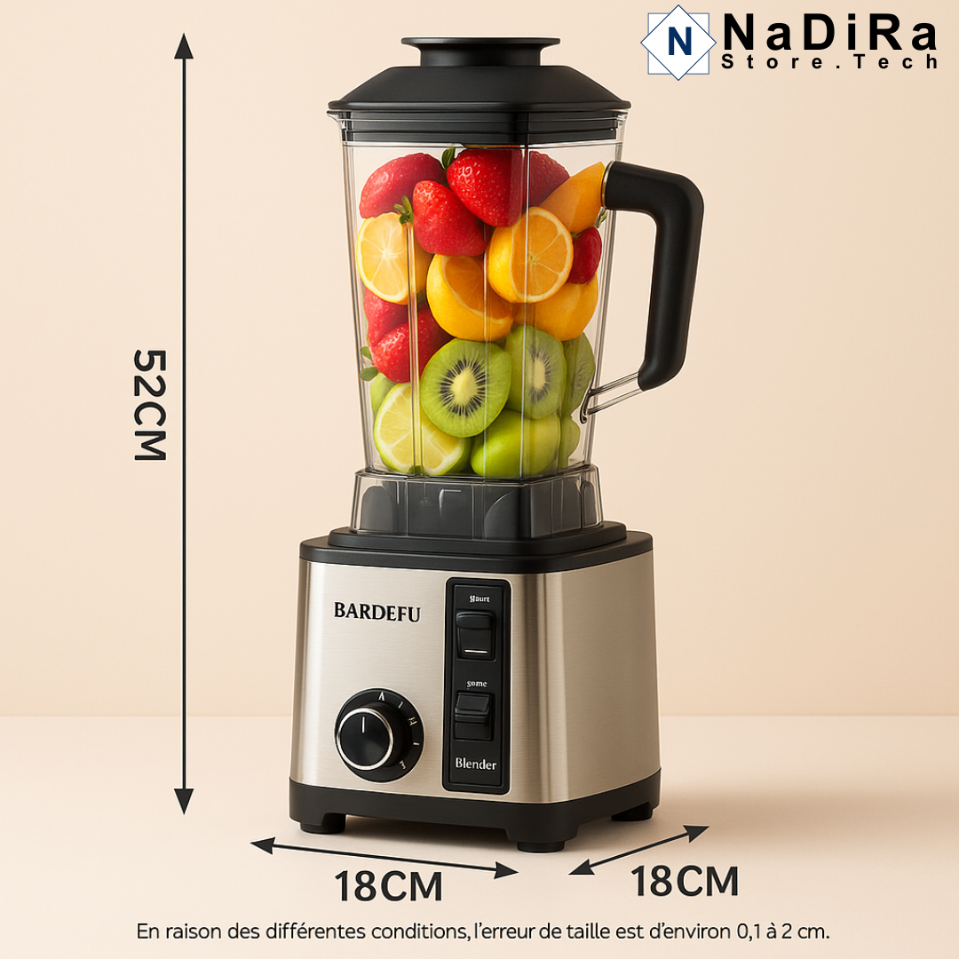 🥇 Blender Multifonction BARDEFU 6 en 1 – 9500W | 3L